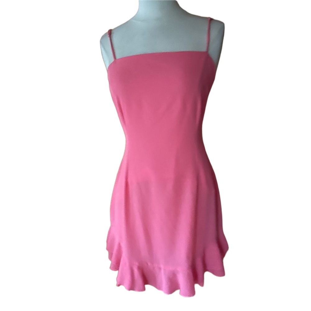 NWOT Lucy in the Sky Aubrey Ruffle Dress in Red Coral
